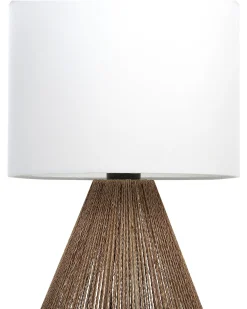 Best Beliani Lampada da tavolo MALEWA Corda di carta Naturale Bianco Marrone