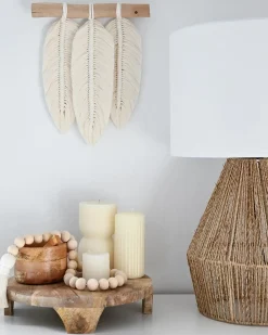 Best Beliani Lampada da tavolo MALEWA Corda di carta Naturale Bianco Marrone
