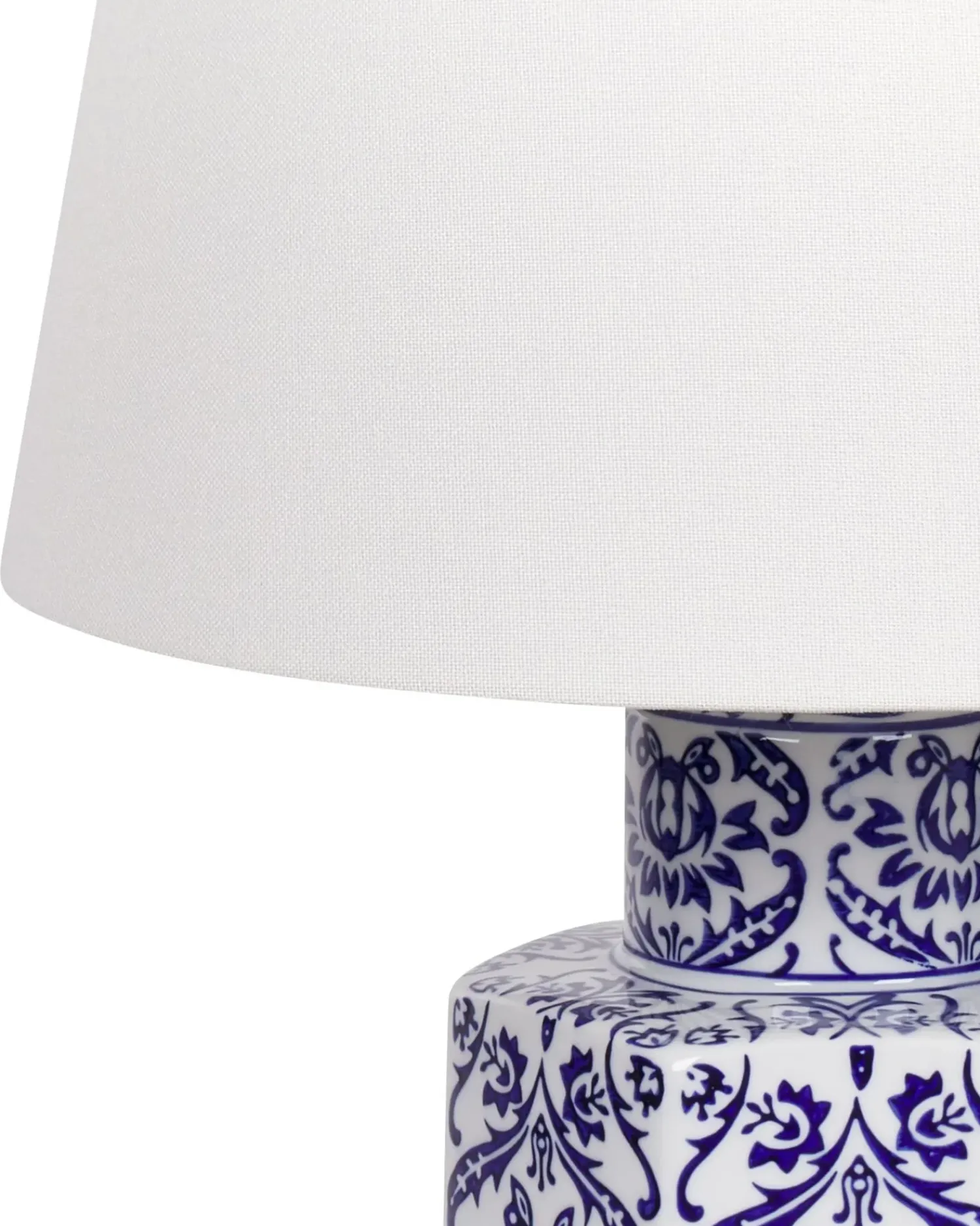Online Beliani Lampada da tavolo MARCELIN Porcellana Bianco/Blu Bianco Blu