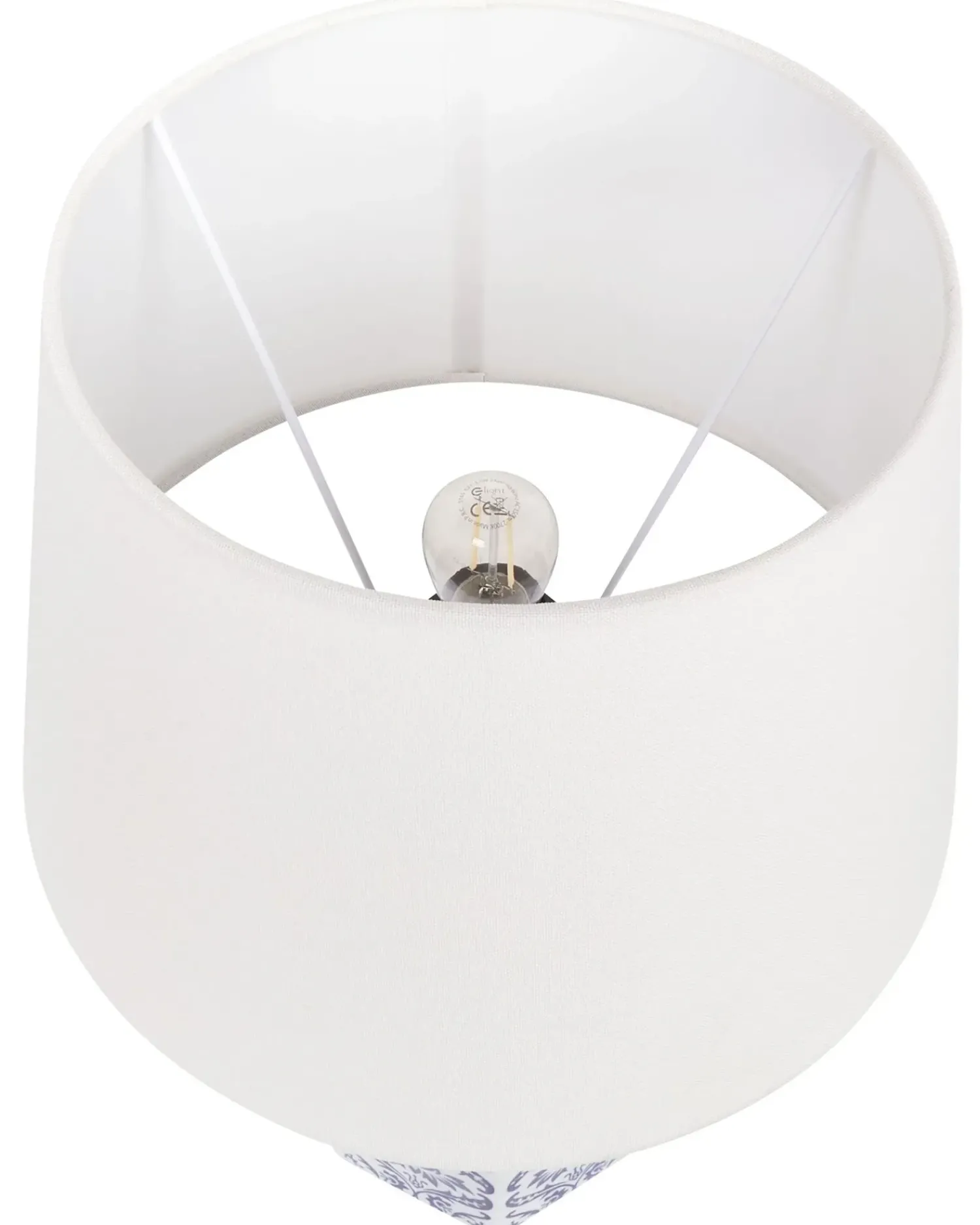 Online Beliani Lampada da tavolo MARCELIN Porcellana Bianco/Blu Bianco Blu