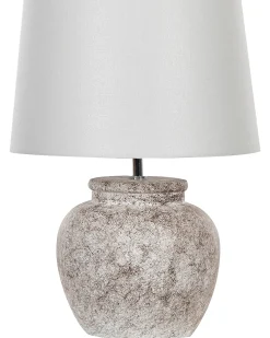 Sale Beliani Lampada da tavolo MAREB Ceramica Beige Bianco Beige