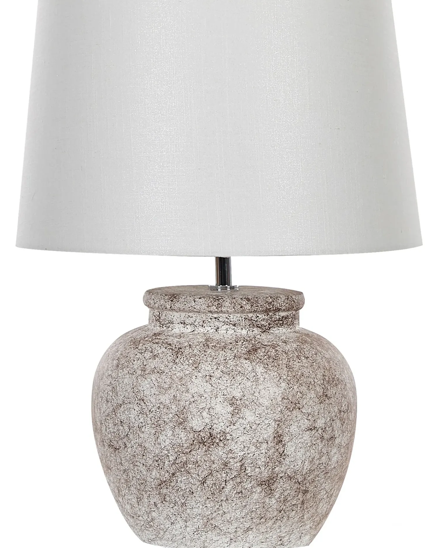 Sale Beliani Lampada da tavolo MAREB Ceramica Beige Bianco Beige