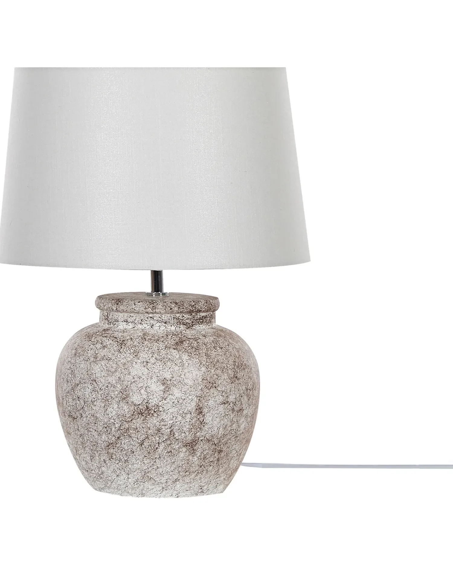 Sale Beliani Lampada da tavolo MAREB Ceramica Beige Bianco Beige