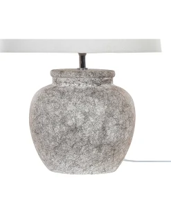 Sale Beliani Lampada da tavolo MAREB Ceramica Beige Bianco Beige