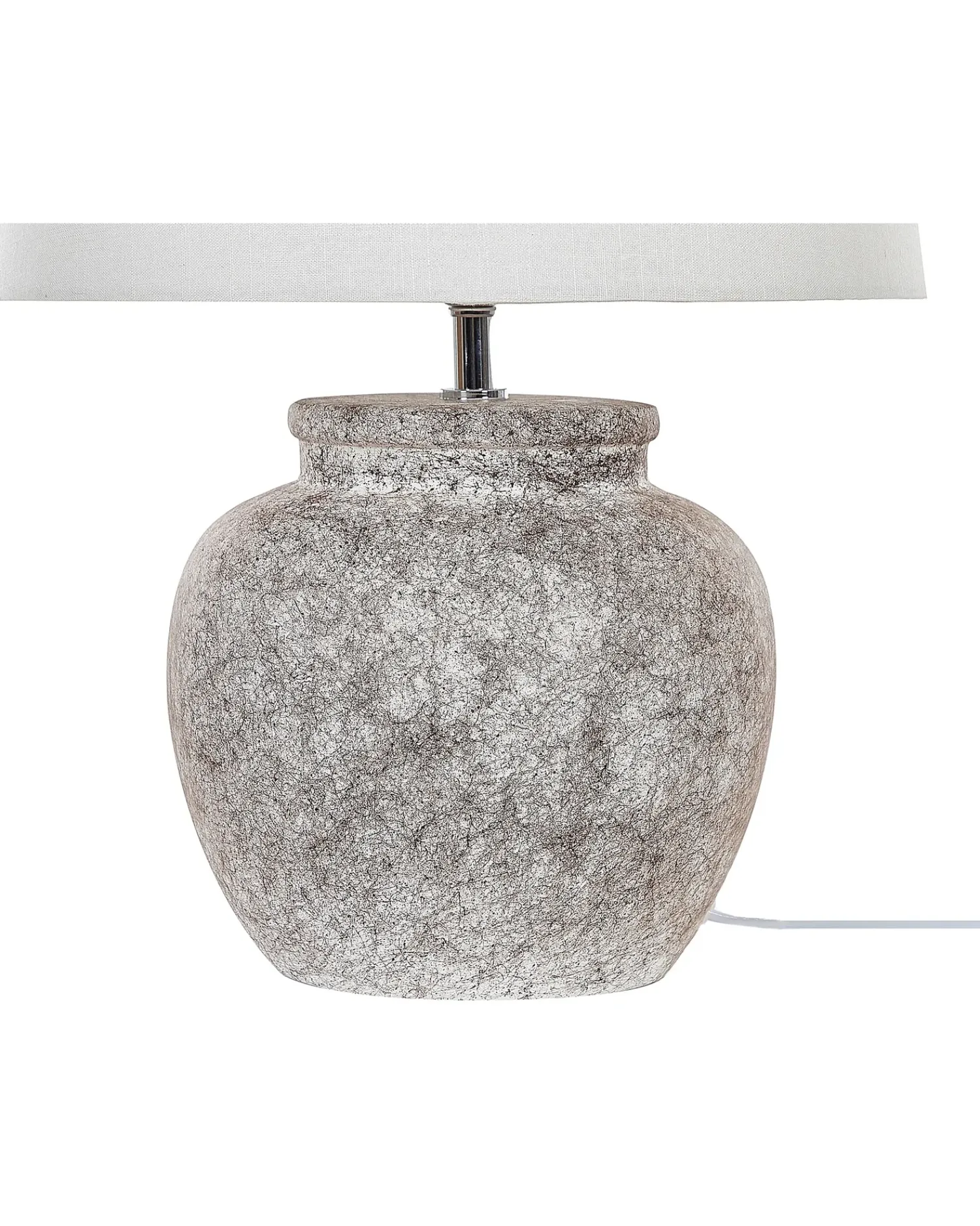 Sale Beliani Lampada da tavolo MAREB Ceramica Beige Bianco Beige