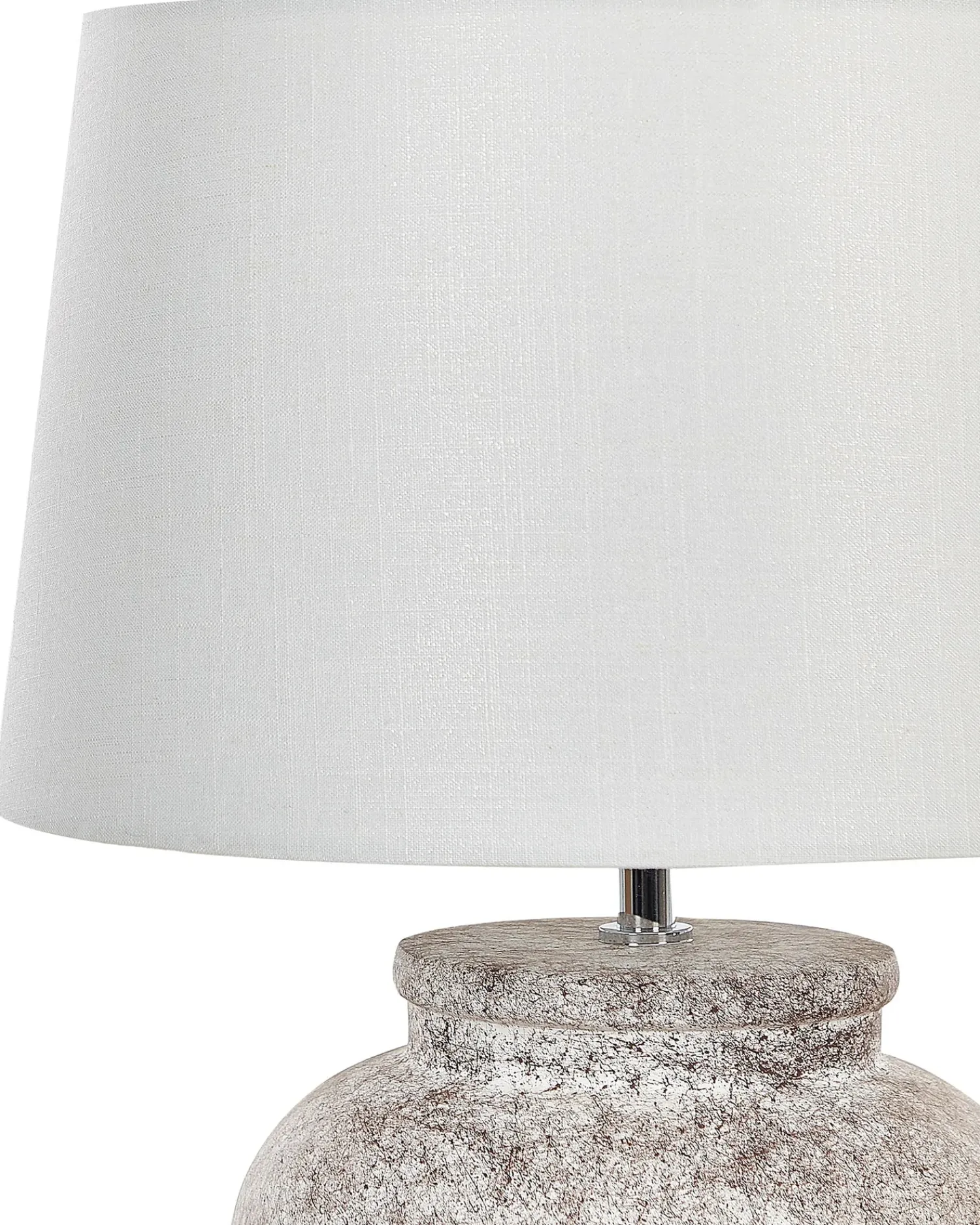 Sale Beliani Lampada da tavolo MAREB Ceramica Beige Bianco Beige
