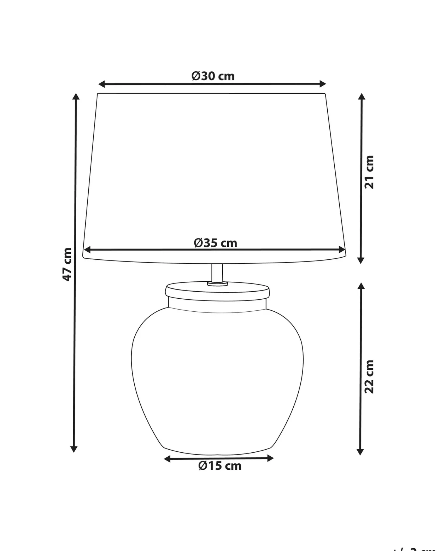 Sale Beliani Lampada da tavolo MAREB Ceramica Beige Bianco Beige