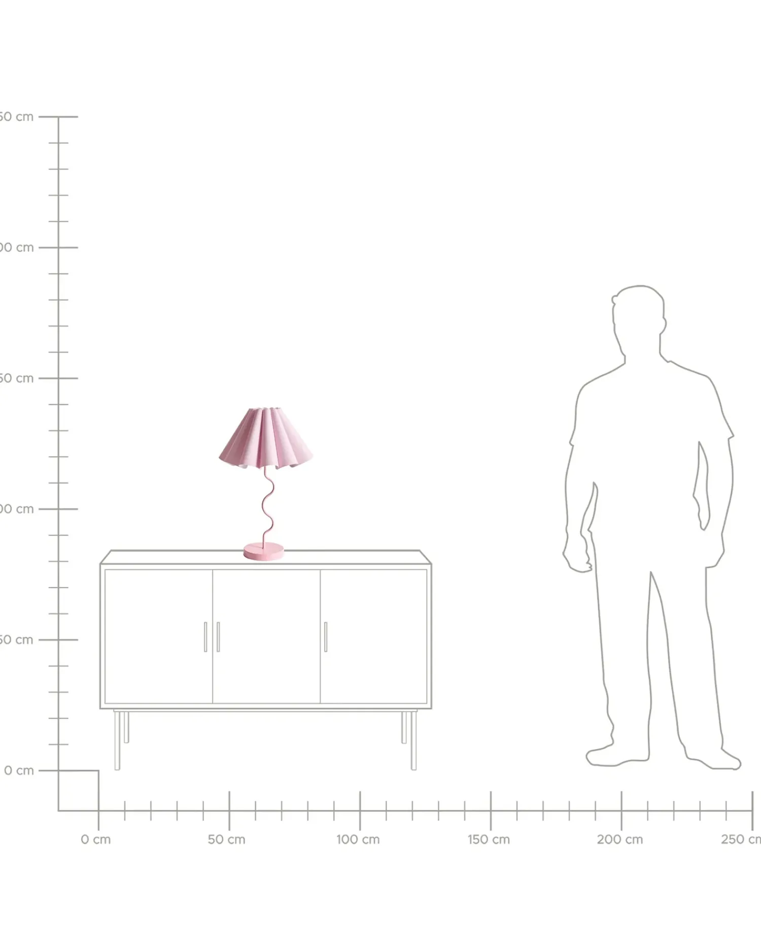 Beliani Lampada da tavolo MASUMU Rosa
