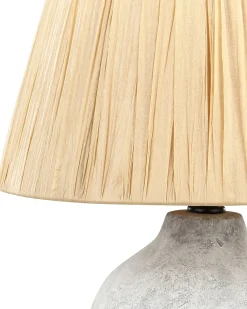 New Beliani Lampada da tavolo MATILDE Ceramica Grigio Beige Grigio