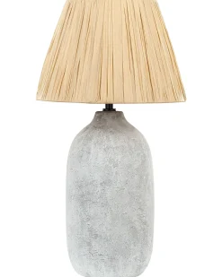 New Beliani Lampada da tavolo MATILDE Ceramica Grigio Beige Grigio