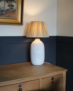 New Beliani Lampada da tavolo MATILDE Ceramica Grigio Beige Grigio