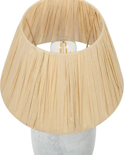 New Beliani Lampada da tavolo MATILDE Ceramica Grigio Beige Grigio