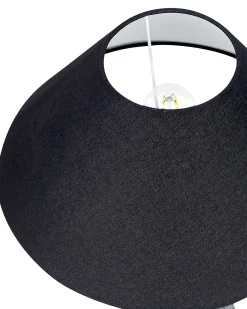 Outlet Beliani Lampada da tavolo MATINA Ceramica Nero Blu Nero
