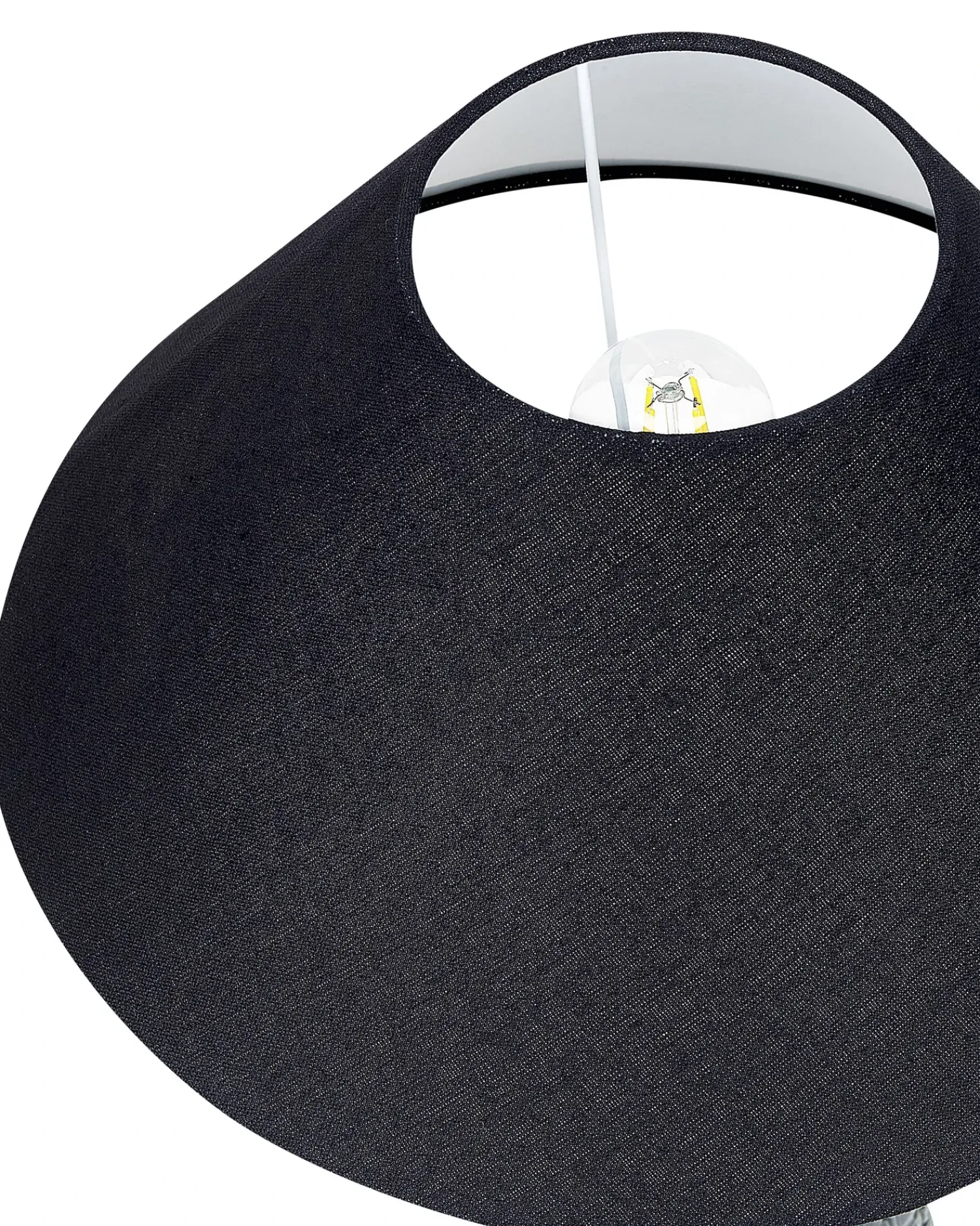 Outlet Beliani Lampada da tavolo MATINA Ceramica Nero Blu Nero