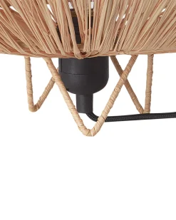 Beliani Lampada da tavolo MENTIRI Vimini Naturale Naturale Nero