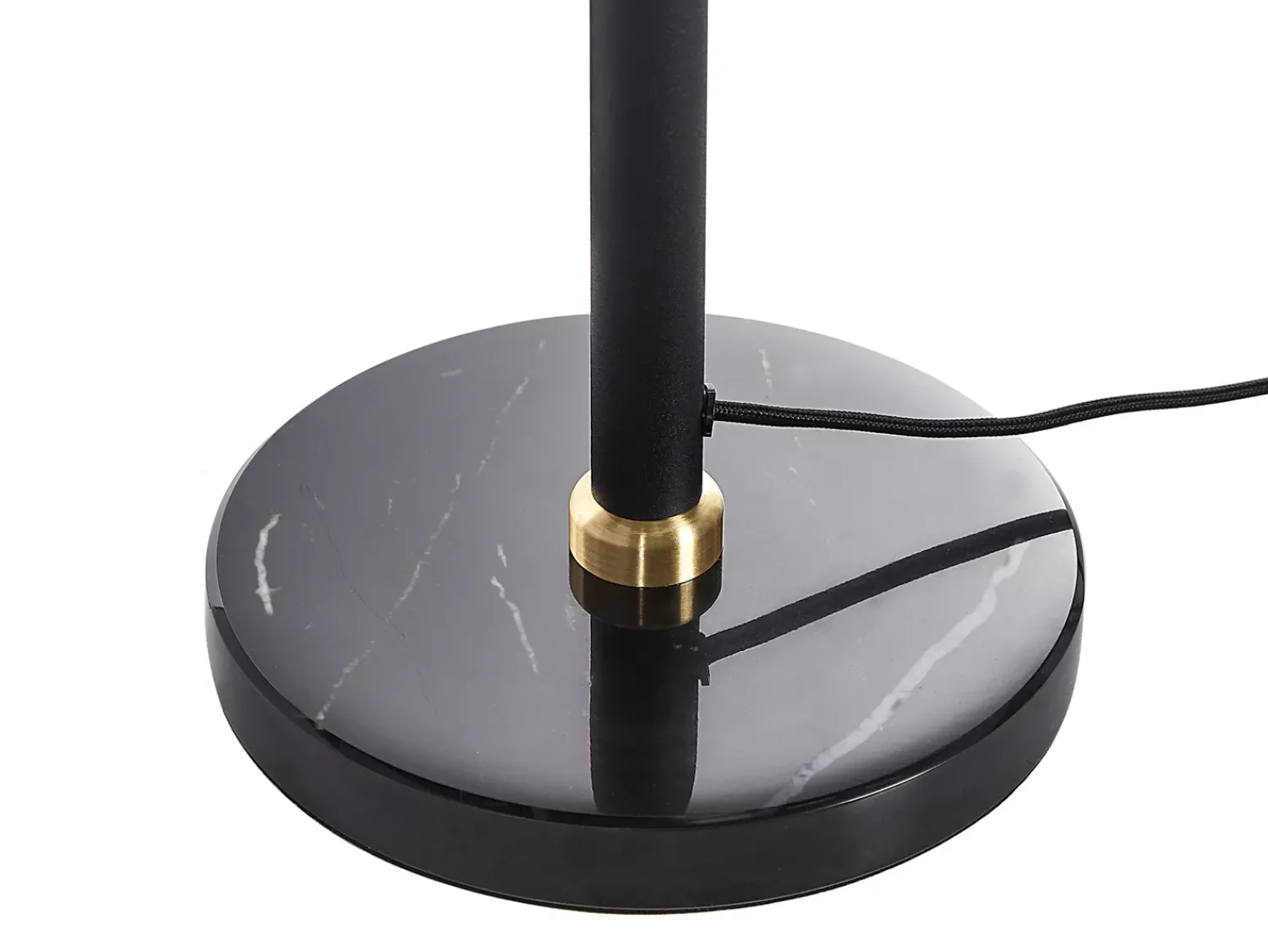 Best Beliani Lampada da tavolo MINIJA Metallo Nero Bianco Oro Nero