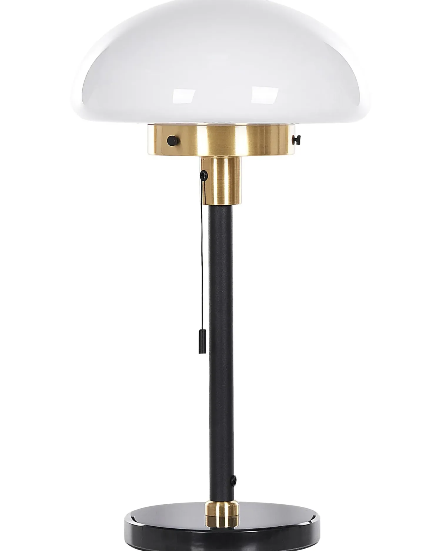 Best Beliani Lampada da tavolo MINIJA Metallo Nero Bianco Oro Nero