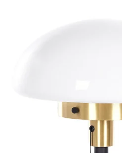 Best Beliani Lampada da tavolo MINIJA Metallo Nero Bianco Oro Nero