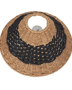 Hot Beliani Lampada da tavolo MOMBA Corda di carta Nero Beige Nero