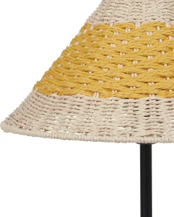 Best Beliani Lampada da tavolo MOMBA Corda di carta Giallo Beige Giallo Nero