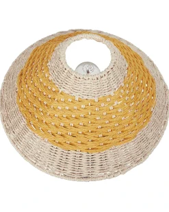 Best Beliani Lampada da tavolo MOMBA Corda di carta Giallo Beige Giallo Nero