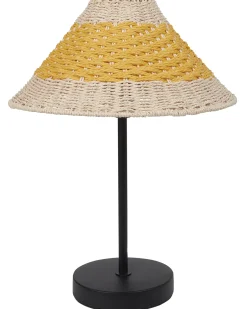 Best Beliani Lampada da tavolo MOMBA Corda di carta Giallo Beige Giallo Nero