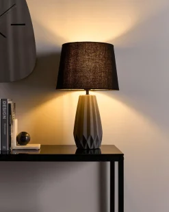 Best Beliani Lampada da tavolo MONTAGUA Ceramica Grigio Grigio Nero