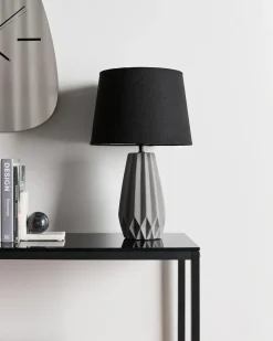 Best Beliani Lampada da tavolo MONTAGUA Ceramica Grigio Grigio Nero