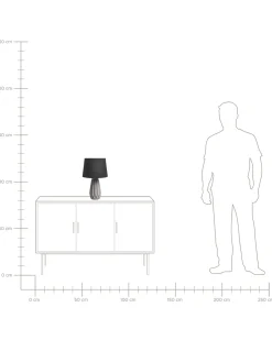 Best Beliani Lampada da tavolo MONTAGUA Ceramica Grigio Grigio Nero