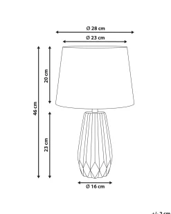 Best Beliani Lampada da tavolo MONTAGUA Ceramica Grigio Grigio Nero