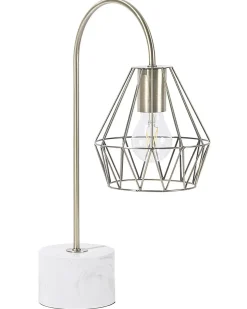 Beliani Lampada da tavolo MOONI Metallo Ottone Bianco Ottone