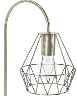 Beliani Lampada da tavolo MOONI Metallo Ottone Bianco Ottone