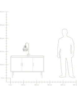 Beliani Lampada da tavolo MOONI Metallo Ottone Bianco Ottone