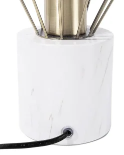 Best Beliani Lampada da tavolo MOONI Metallo Ottone Bianco Ottone