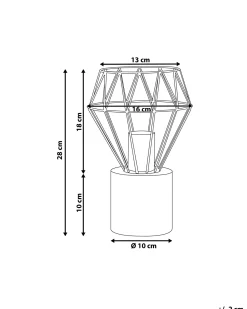Best Beliani Lampada da tavolo MOONI Metallo Ottone Bianco Ottone