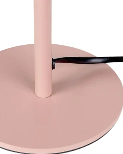 New Beliani Lampada da tavolo MORUGA Metallo Rosa Bianco Rosa