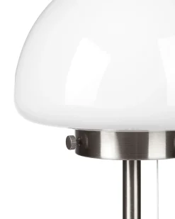 Sale Beliani Lampada da tavolo MORUGA Metallo Argento Bianco Argento