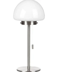 Sale Beliani Lampada da tavolo MORUGA Metallo Argento Bianco Argento