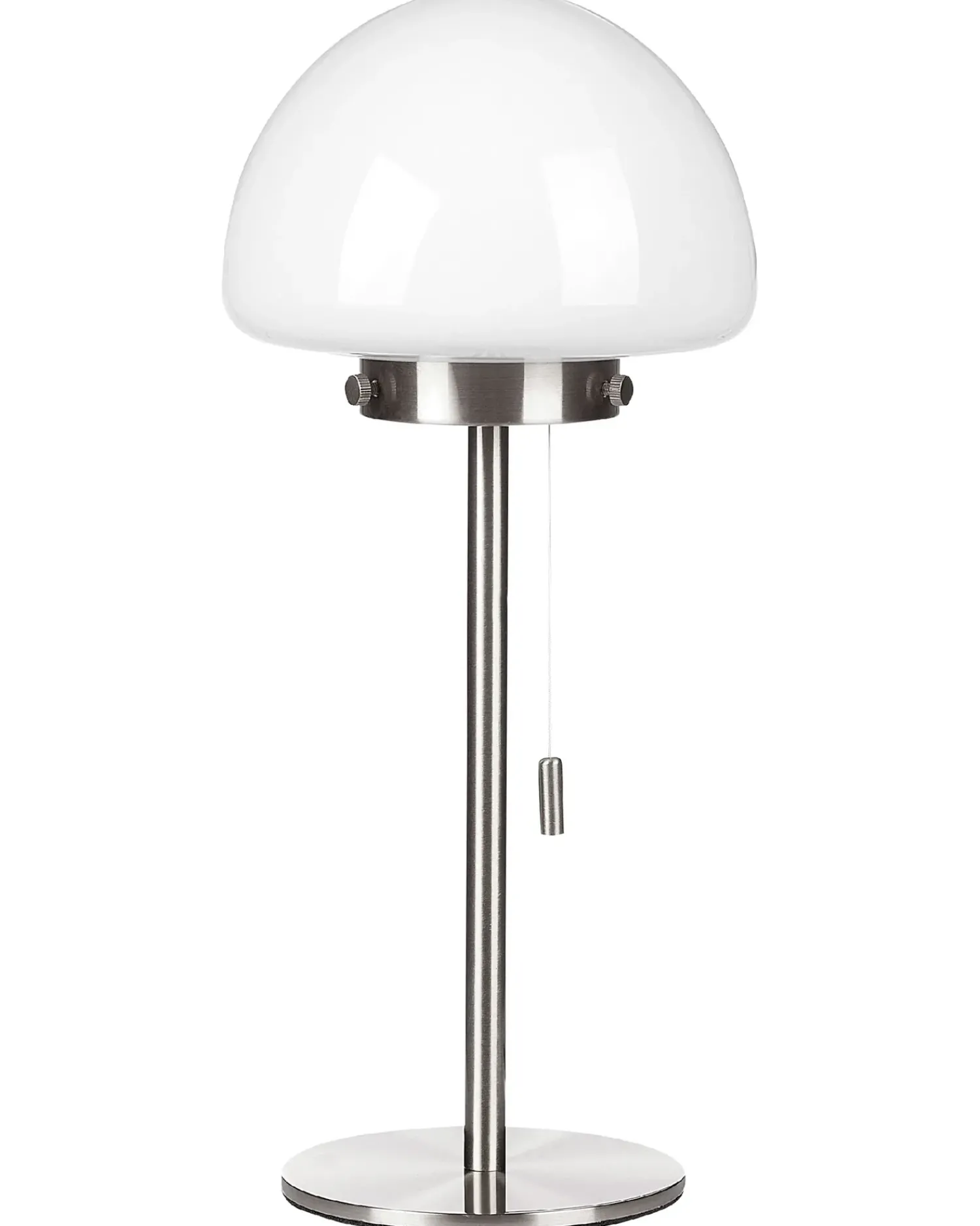 Sale Beliani Lampada da tavolo MORUGA Metallo Argento Bianco Argento