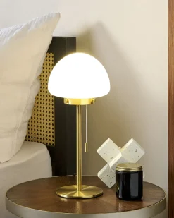 Sale Beliani Lampada da tavolo MORUGA Metallo Oro Bianco Oro