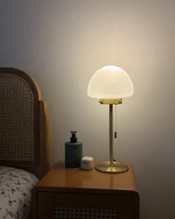 Sale Beliani Lampada da tavolo MORUGA Metallo Oro Bianco Oro