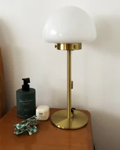Sale Beliani Lampada da tavolo MORUGA Metallo Oro Bianco Oro