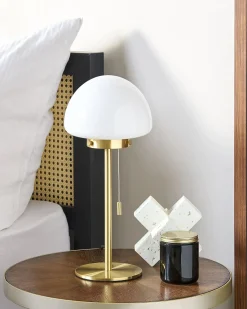 Sale Beliani Lampada da tavolo MORUGA Metallo Oro Bianco Oro