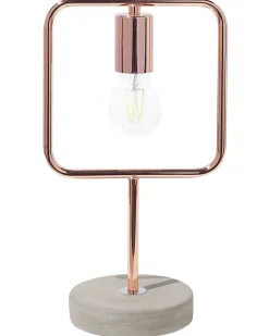 Best Beliani Lampada da tavolo MUNDO Metallo Rame Rame Grigio