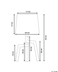 Online Beliani Lampada da tavolo NALON Legno di quercia Marrone/Bianco Bianco Marrone
