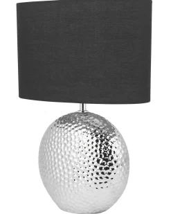 Hot Beliani Lampada da tavolo NASVA Ceramica Argento Argento Nero