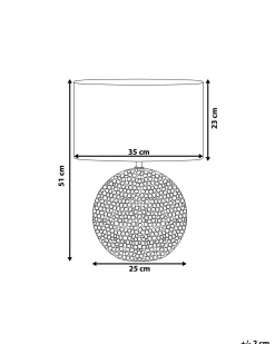 Hot Beliani Lampada da tavolo NASVA Ceramica Argento Argento Nero