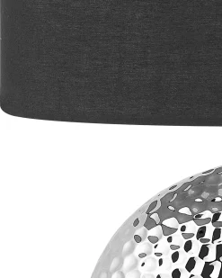 Hot Beliani Lampada da tavolo NASVA Ceramica Argento Argento Nero