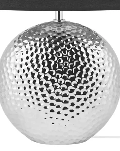 Hot Beliani Lampada da tavolo NASVA Ceramica Argento Argento Nero