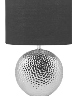 Hot Beliani Lampada da tavolo NASVA Ceramica Argento Argento Nero